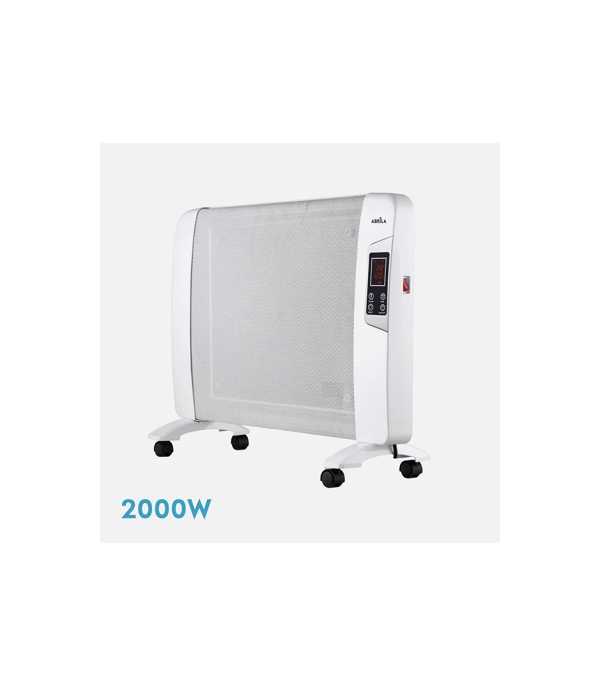 Radiador de Mica ABRIGO Horizontal Digital 2000W Blanco