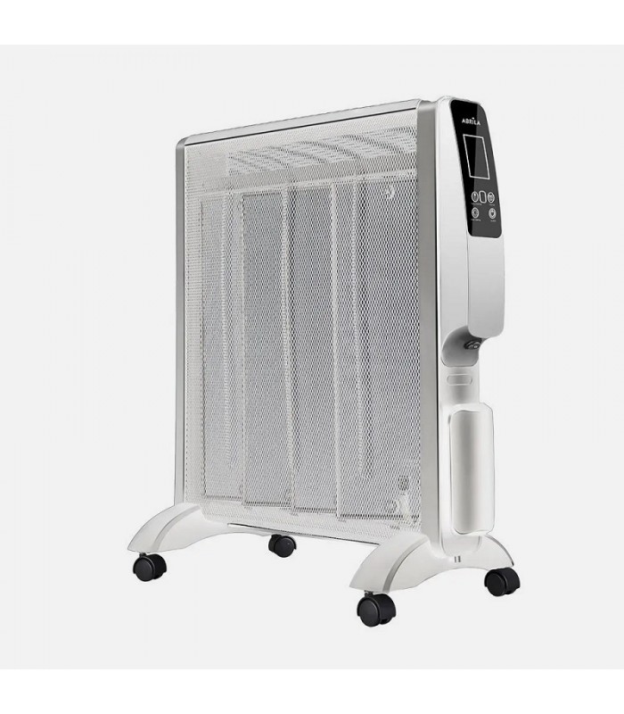 Radiador de Mica ABRIGO Digital 2000W Blanco/Plata