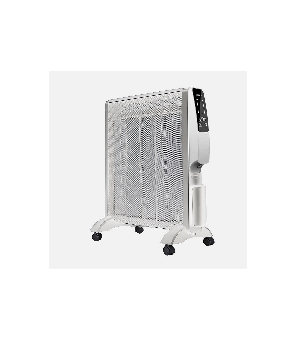 Radiador de Mica ABRIGO Digital 2000W Blanco/Plata
