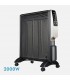 Radiador de Mica ABRIGO Digital 2000W Negro/Oro