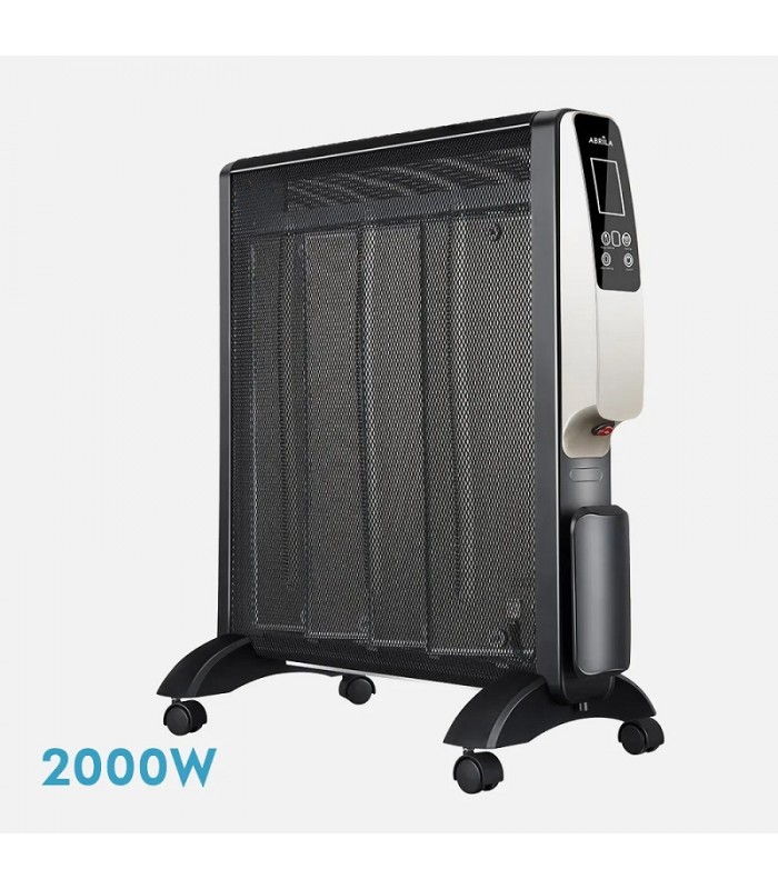 Radiador de Mica ABRIGO Digital 2000W Negro/Oro