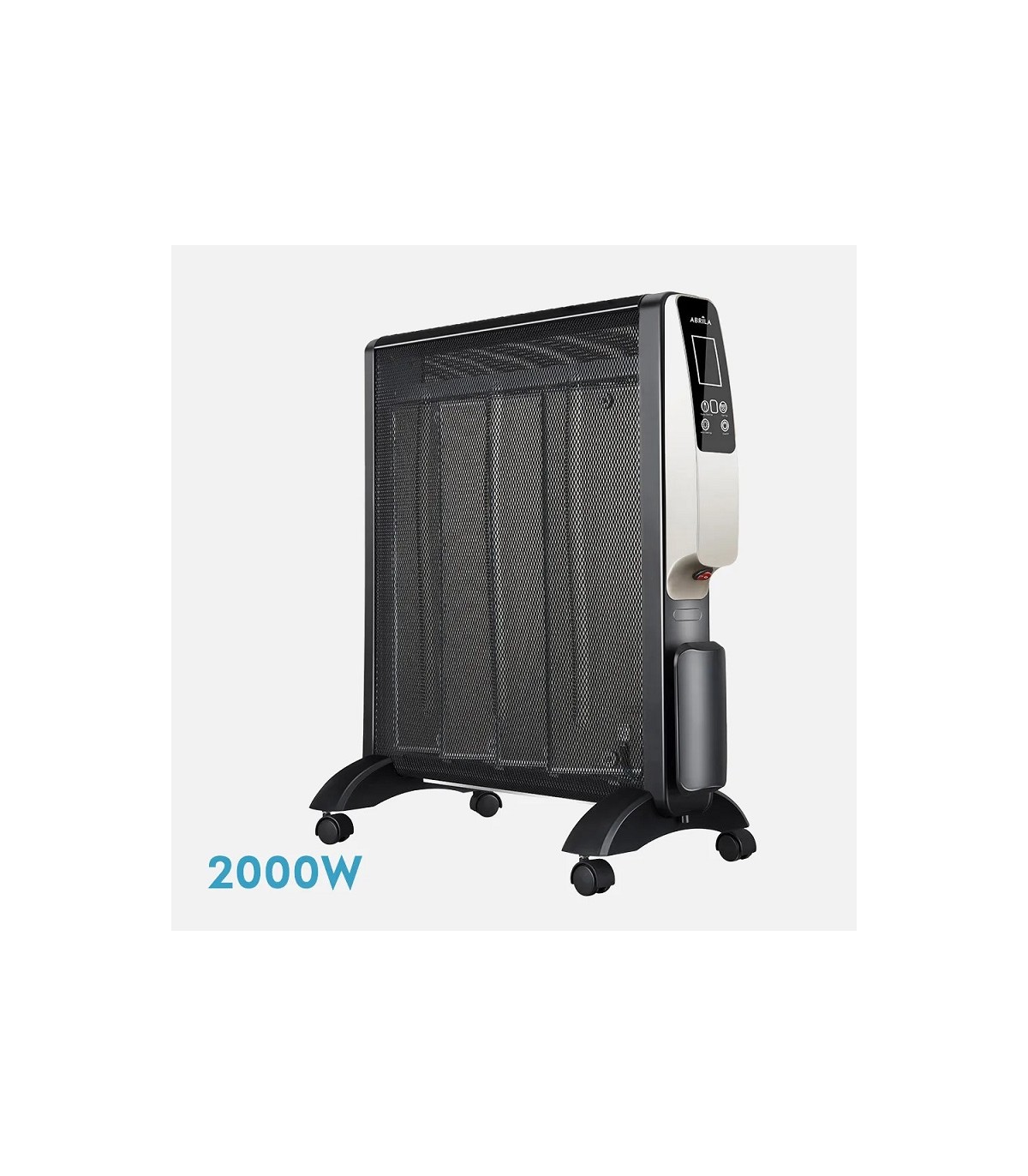 Radiador de Mica ABRIGO Digital 2000W Negro/Oro