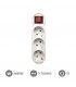 Adaptador triple salida sucko en línea con Interruptor 250V 16A