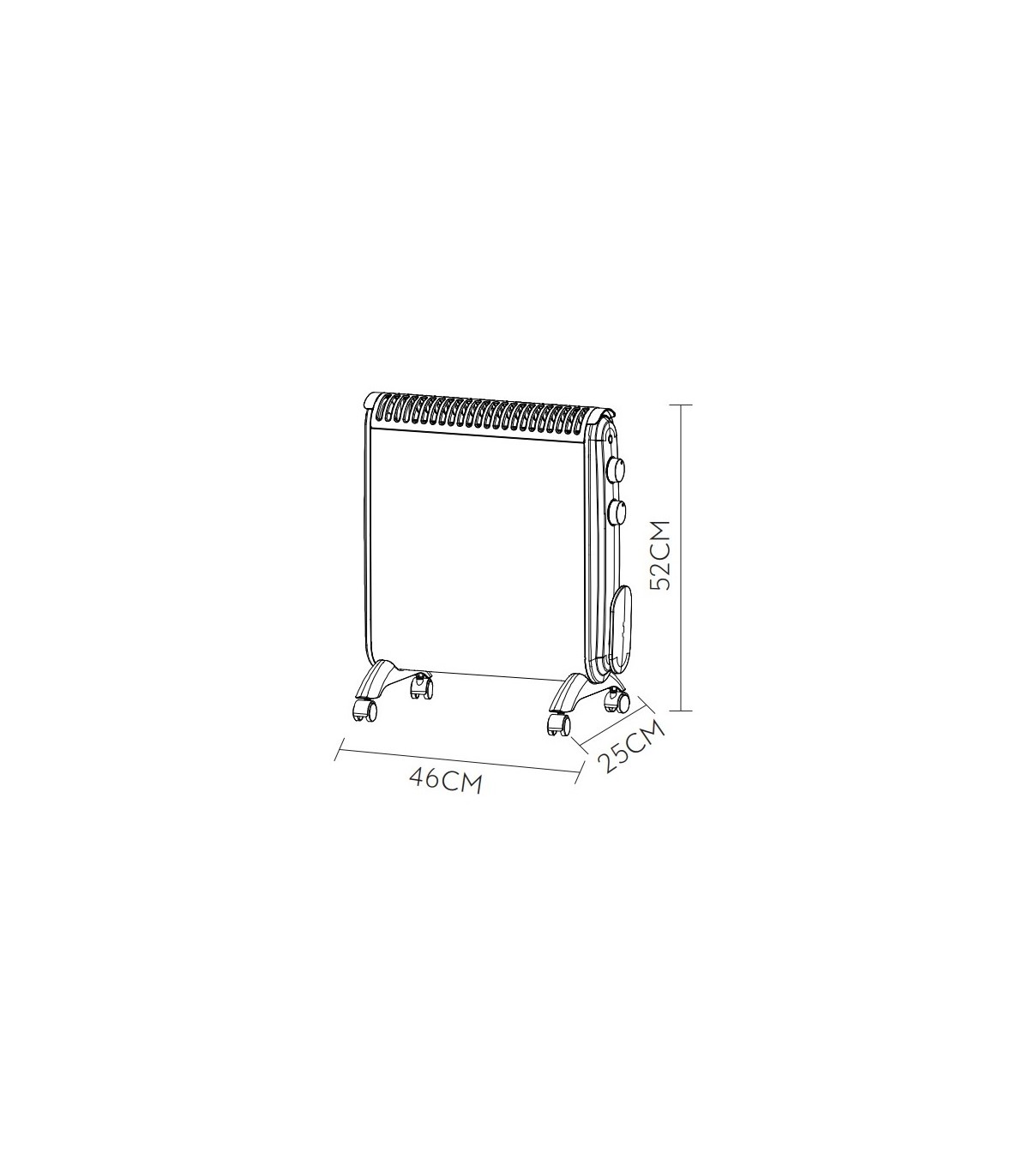 Radiador de Mica CONDOR 2000W Blanco/Gris