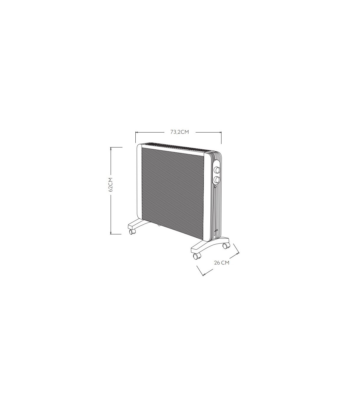 Radiador de Mica MANGLAR 2000W Negro