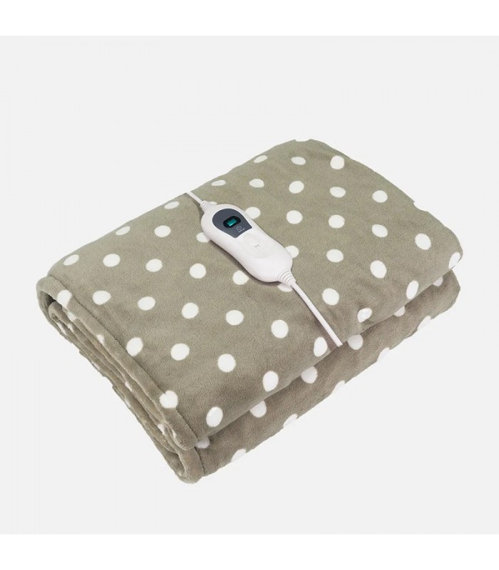 Manta eléctrica PINILLA LUNARES 160x120cm 120W Marrón/Blanco