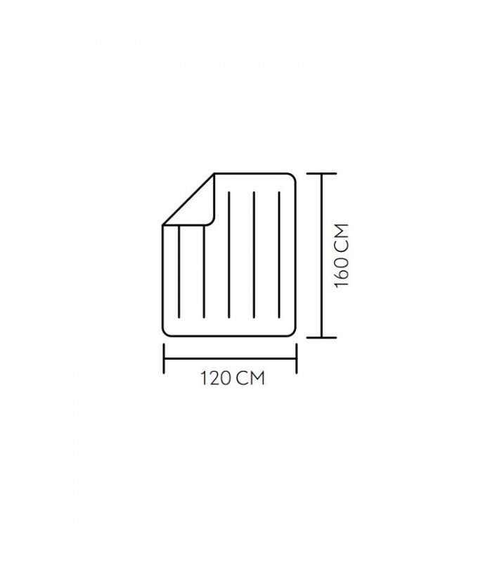 Manta eléctrica PINILLA LUNARES 160x120cm 120W Marrón/Blanco