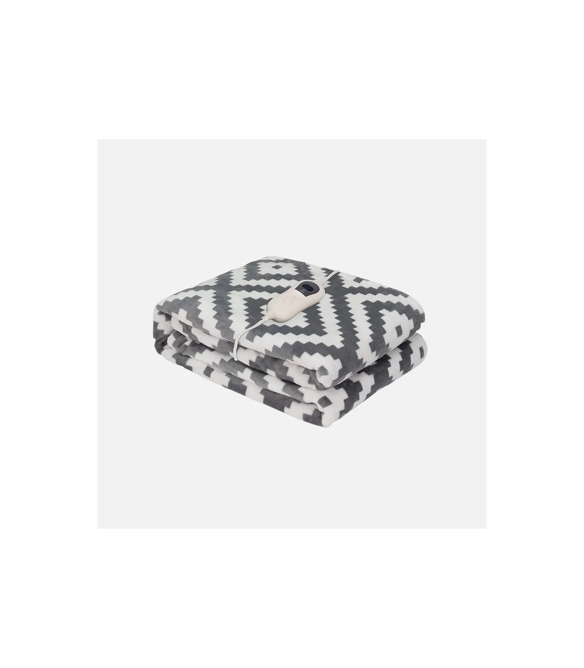 Manta eléctrica TEJADA ETNICO 160x120cm 120W Gris/Blanco