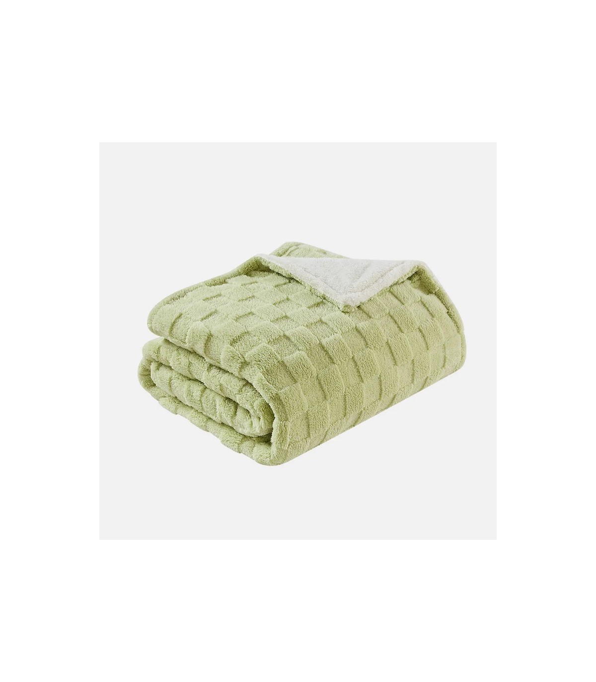 Manta eléctrica ALCANTARA 160x120cm 160W Verde/Blanco