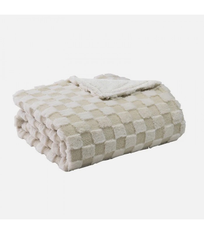 Manta eléctrica ALCANTARA 160x120cm 160W Beis/Blanco