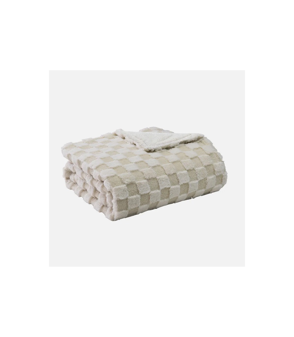 Manta eléctrica ALCANTARA 160x120cm 160W Beis/Blanco