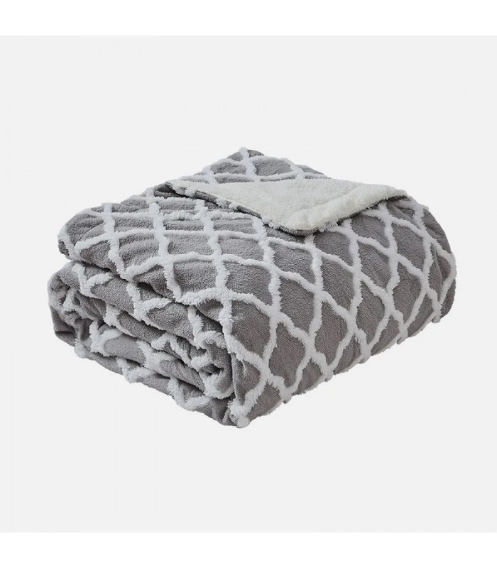 Manta eléctrica MONROY 180x130cm 160W Gris/Blanco