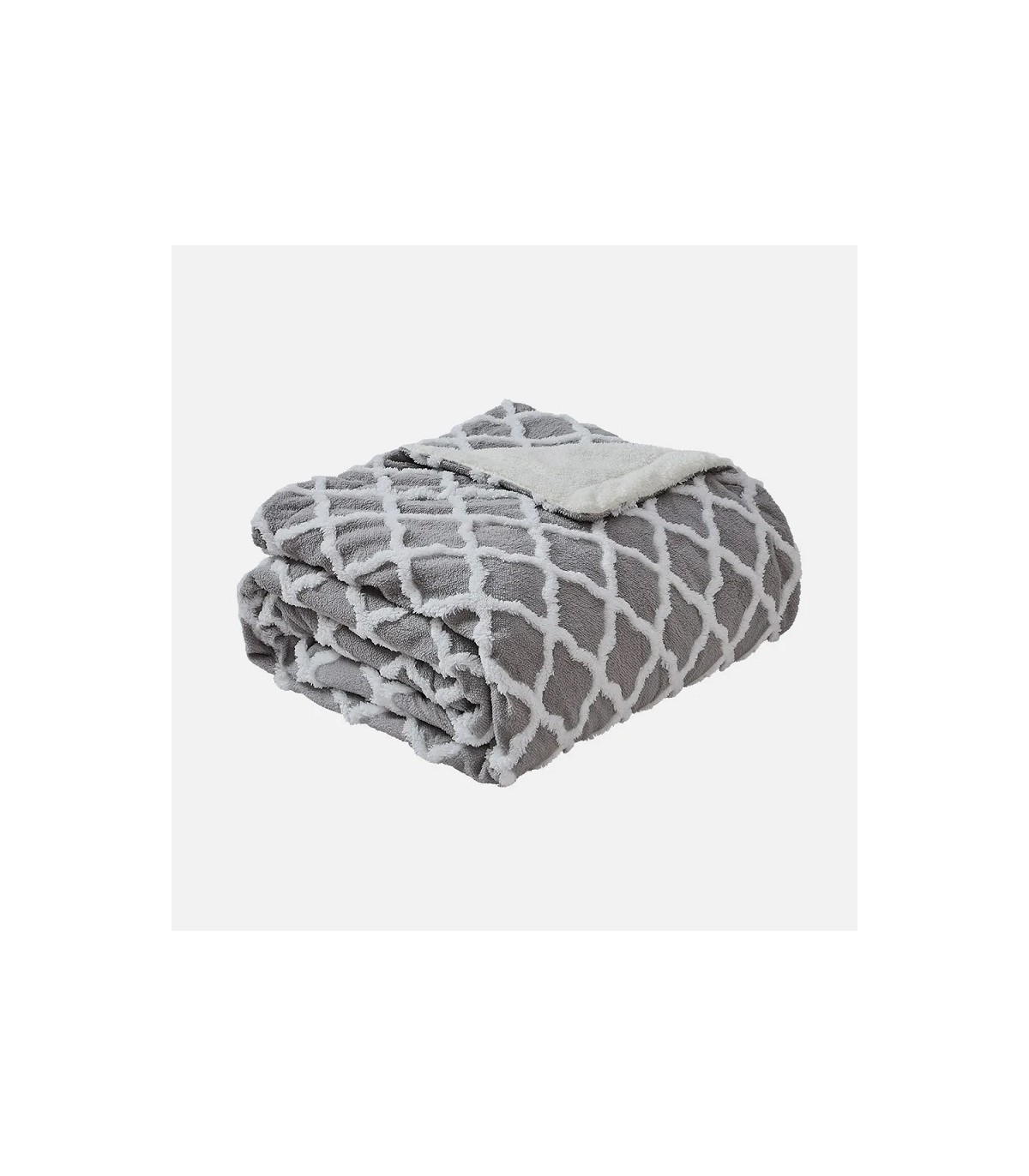 Manta eléctrica MONROY 180x130cm 160W Gris/Blanco