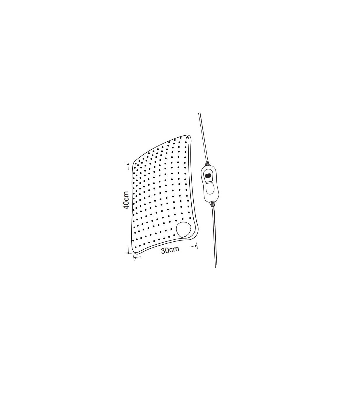 Almohadilla eléctrica JARILLA 40x30cm 100W Beige/Marrón