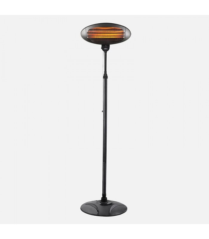 Estufa de pie de Exterior de Cuarzo AUSTRAL 2000W Negro