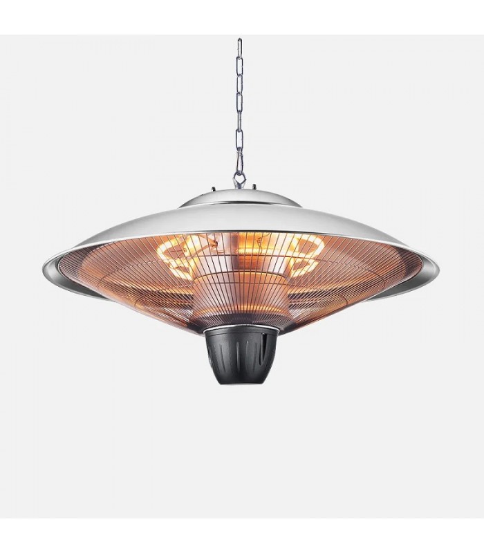 Estufa colgante de Exterior Halógena KOEL 2000W Plata