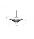Estufa colgante de Exterior Halógena KOEL 2000W Plata