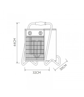 Calefactor Industrial SIMEON 3000W Negro
