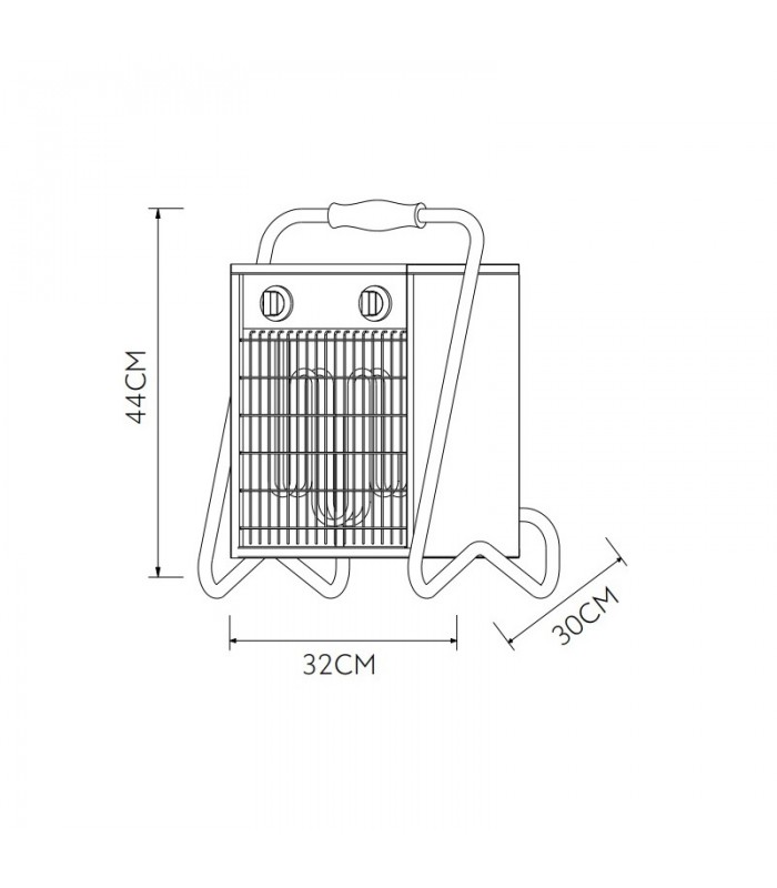 Calefactor Industrial SIMEON 3000W Negro