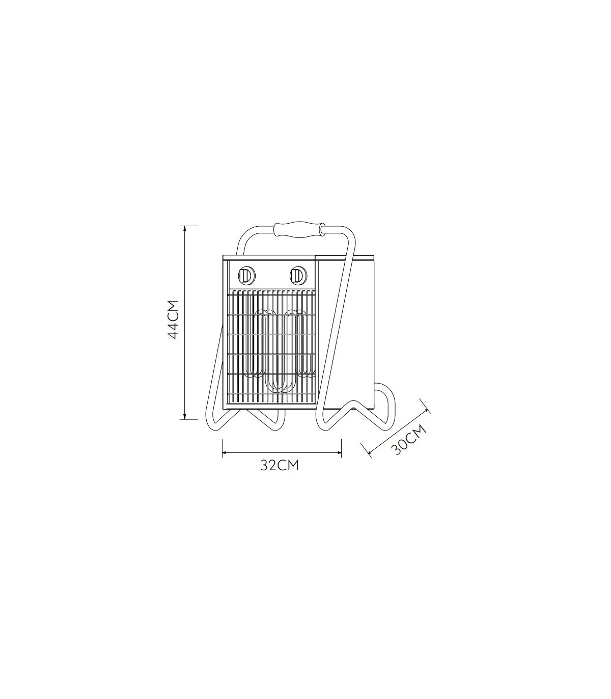 Calefactor Industrial SIMEON 3000W Negro