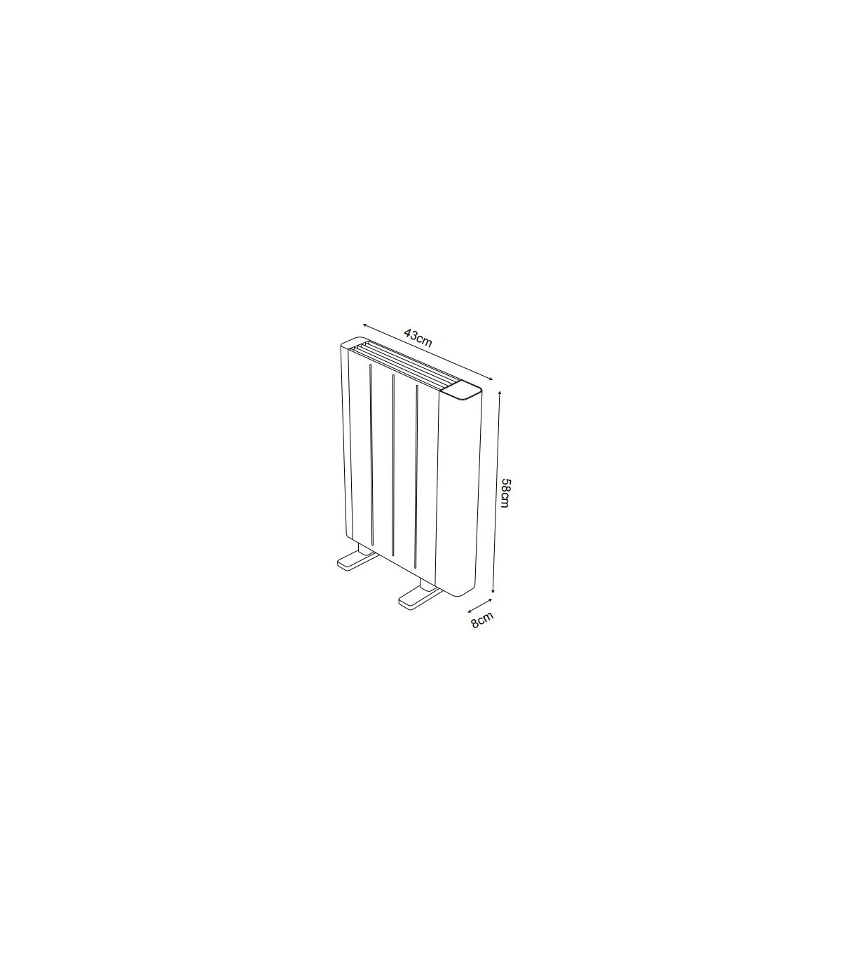 Emisor Térmico de Aluminio POINT 600W Blanco