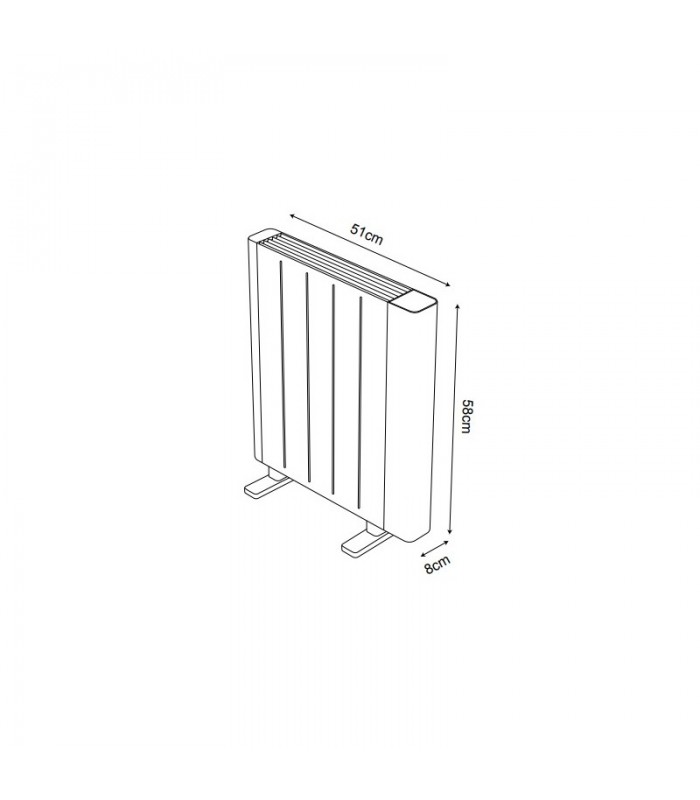 Emisor Térmico de Aluminio POINT 900W Blanco