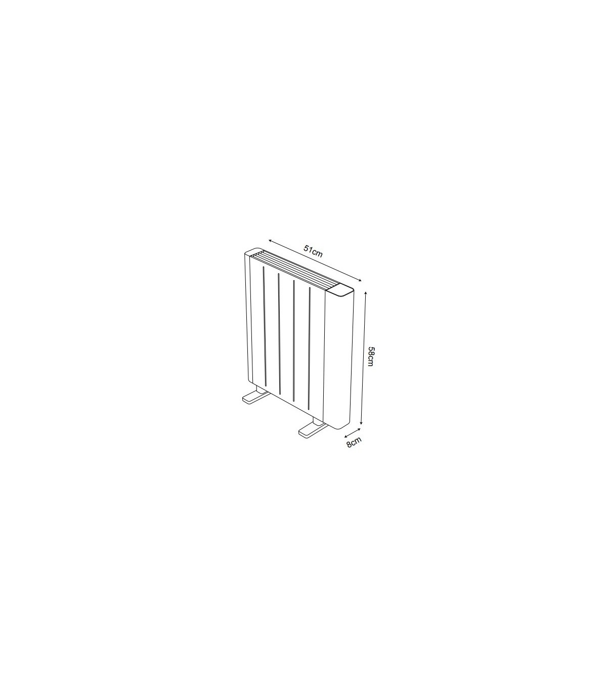 Emisor Térmico de Aluminio POINT 900W Blanco