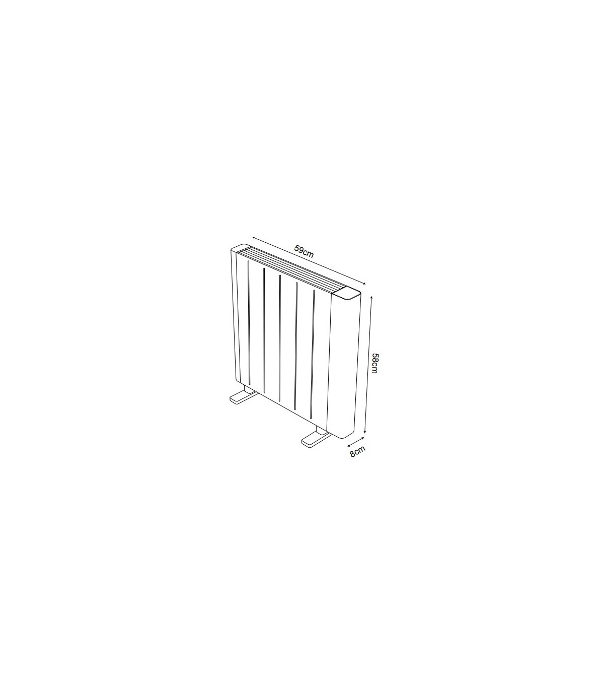 Emisor Térmico de Aluminio POINT 1200W Blanco