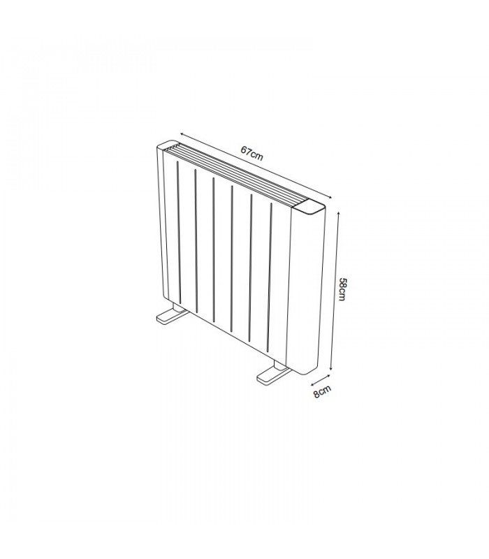 Emisor Térmico de Aluminio POINT 1500W Blanco