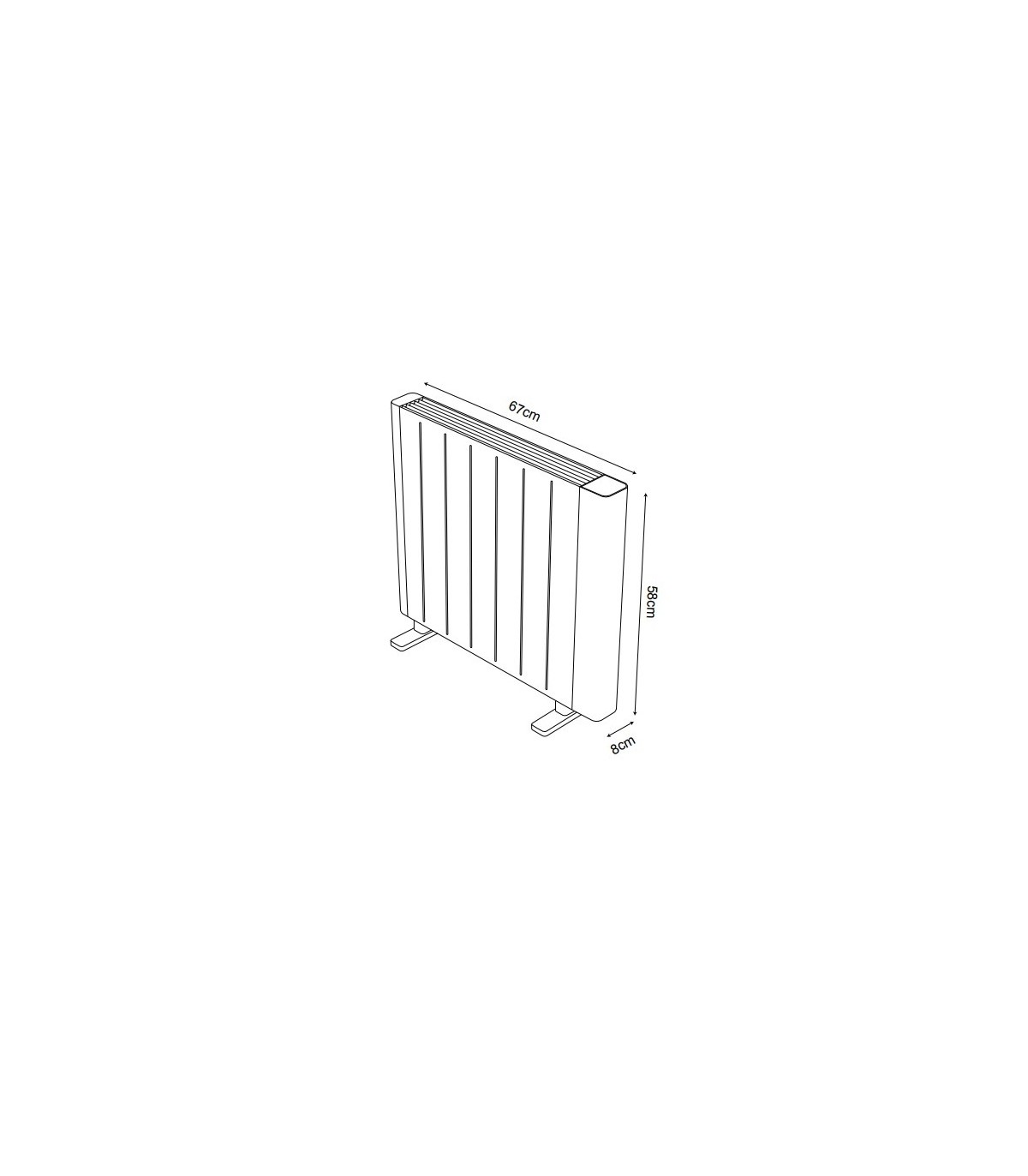 Emisor Térmico de Aluminio POINT 1500W Blanco