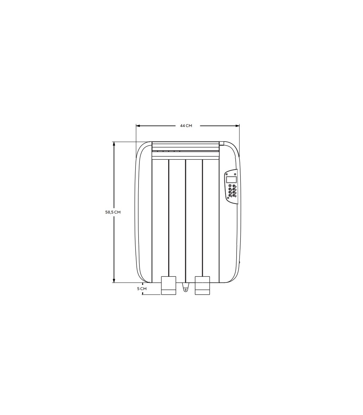 Emisor Térmico de Aluminio GABAN 600W Blanco 4 Elementos