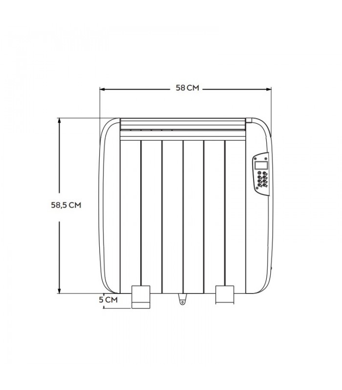 Emisor Térmico de Aluminio GABAN 900W Blanco 6 Elementos