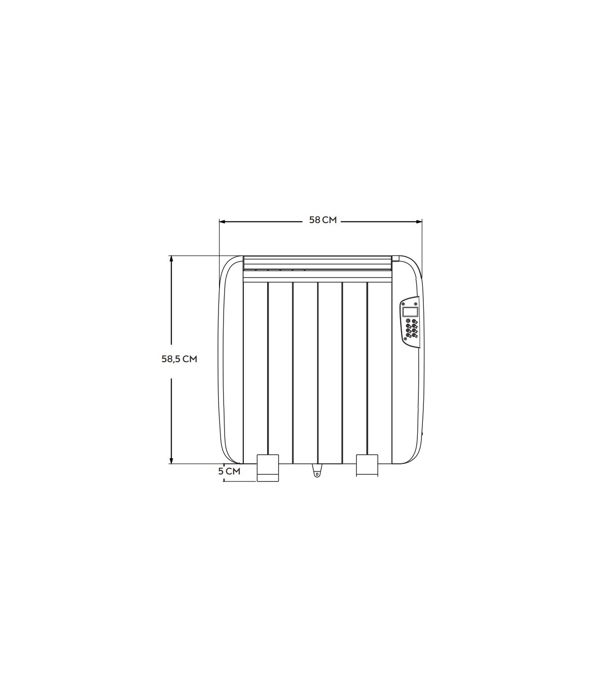 Emisor Térmico de Aluminio GABAN 900W Blanco 6 Elementos