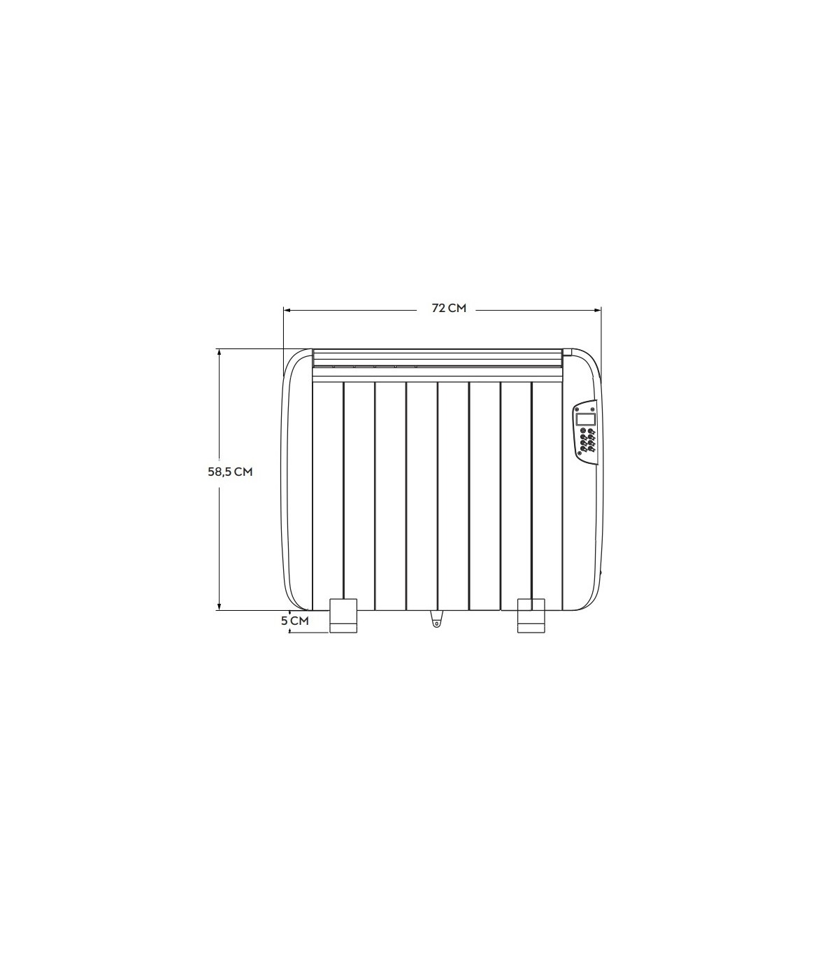 Emisor Térmico de Aluminio GABAN 1200W Blanco 8 Elementos