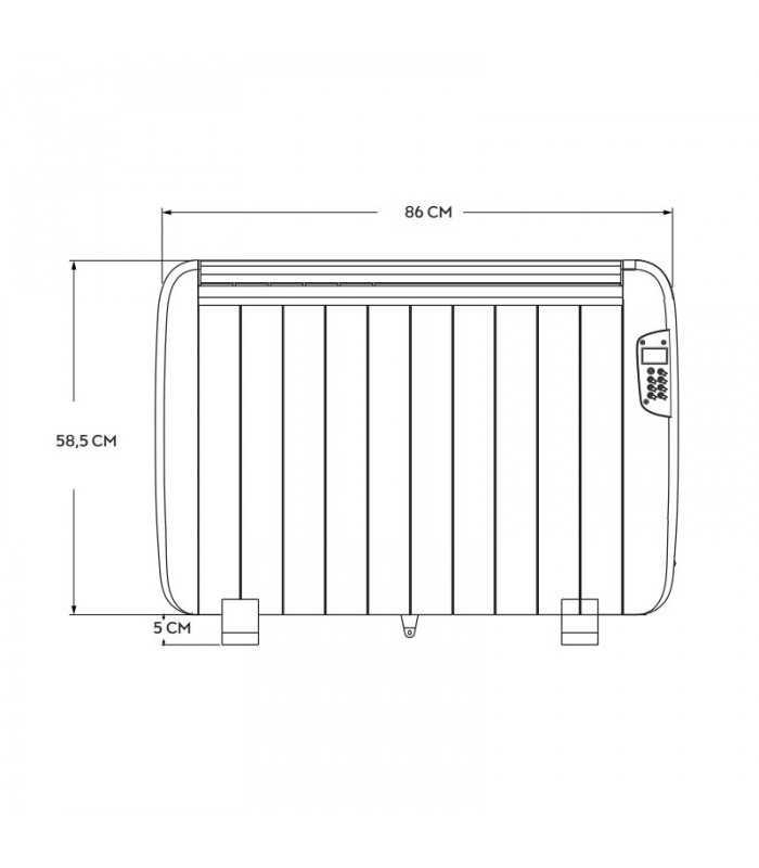 Emisor Térmico de Aluminio GABAN 1500W Blanco 10 Elementos