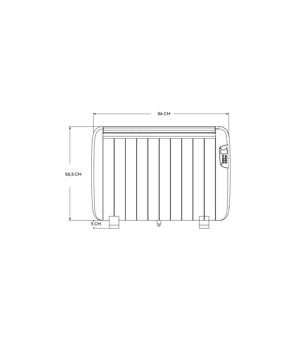 Emisor Térmico de Aluminio GABAN 1500W Blanco 10 Elementos