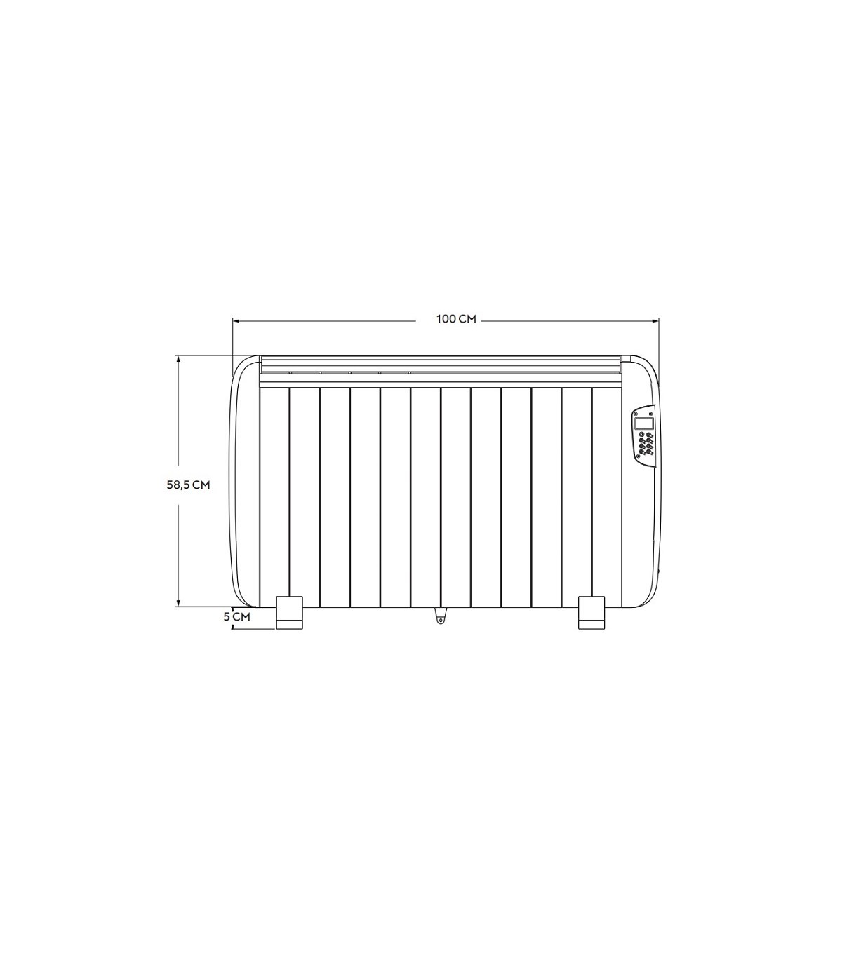 Emisor Térmico de Aluminio GABAN 1800W Blanco 12 Elementos