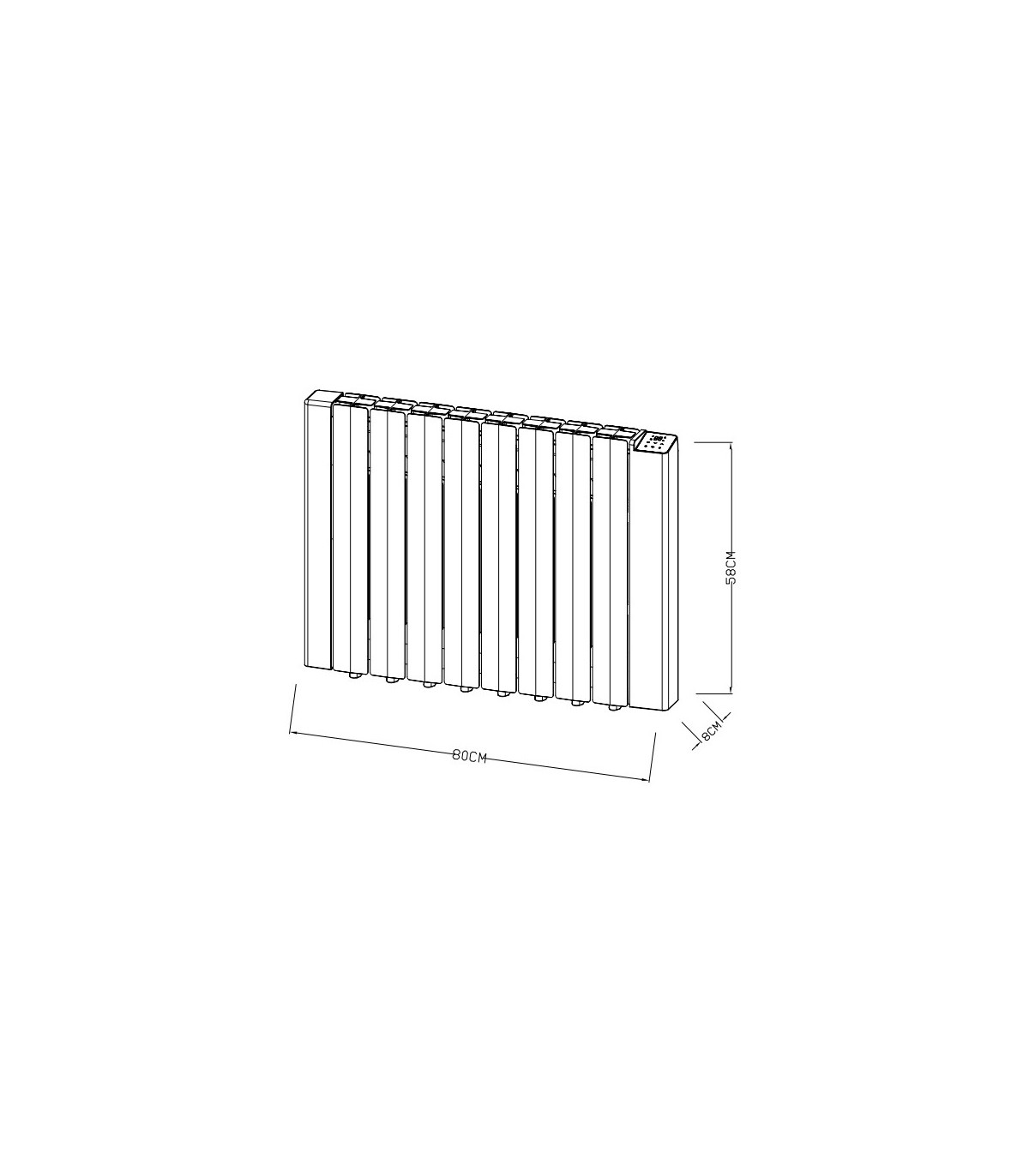 Emisor Térmico de Fluido CITY WIFI 1500W Blanco