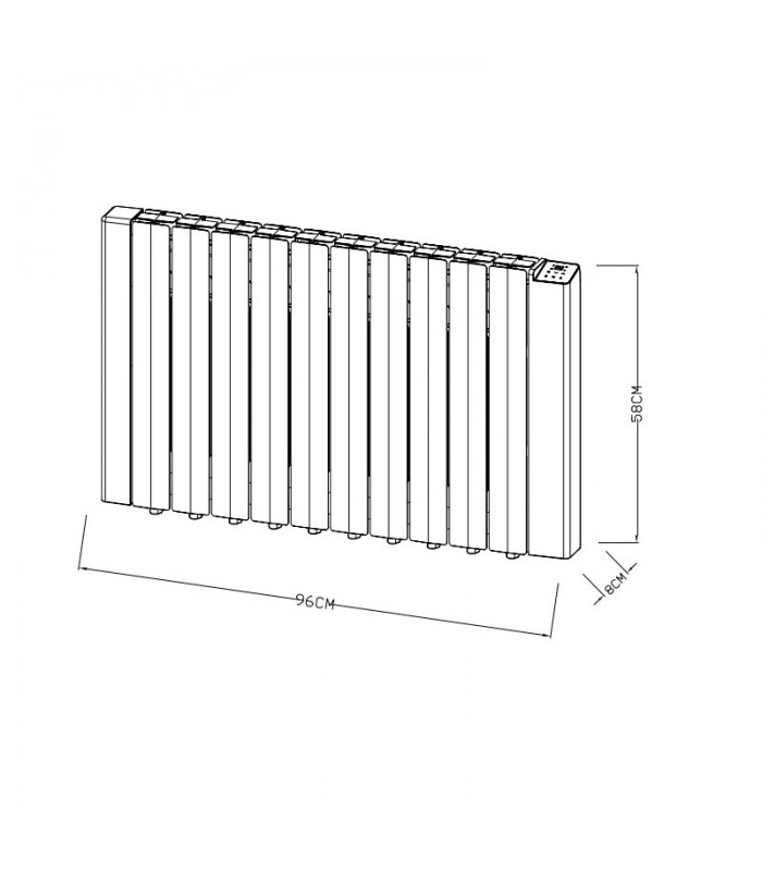 Emisor Térmico de Fluido CITY WIFI 2000W Blanco