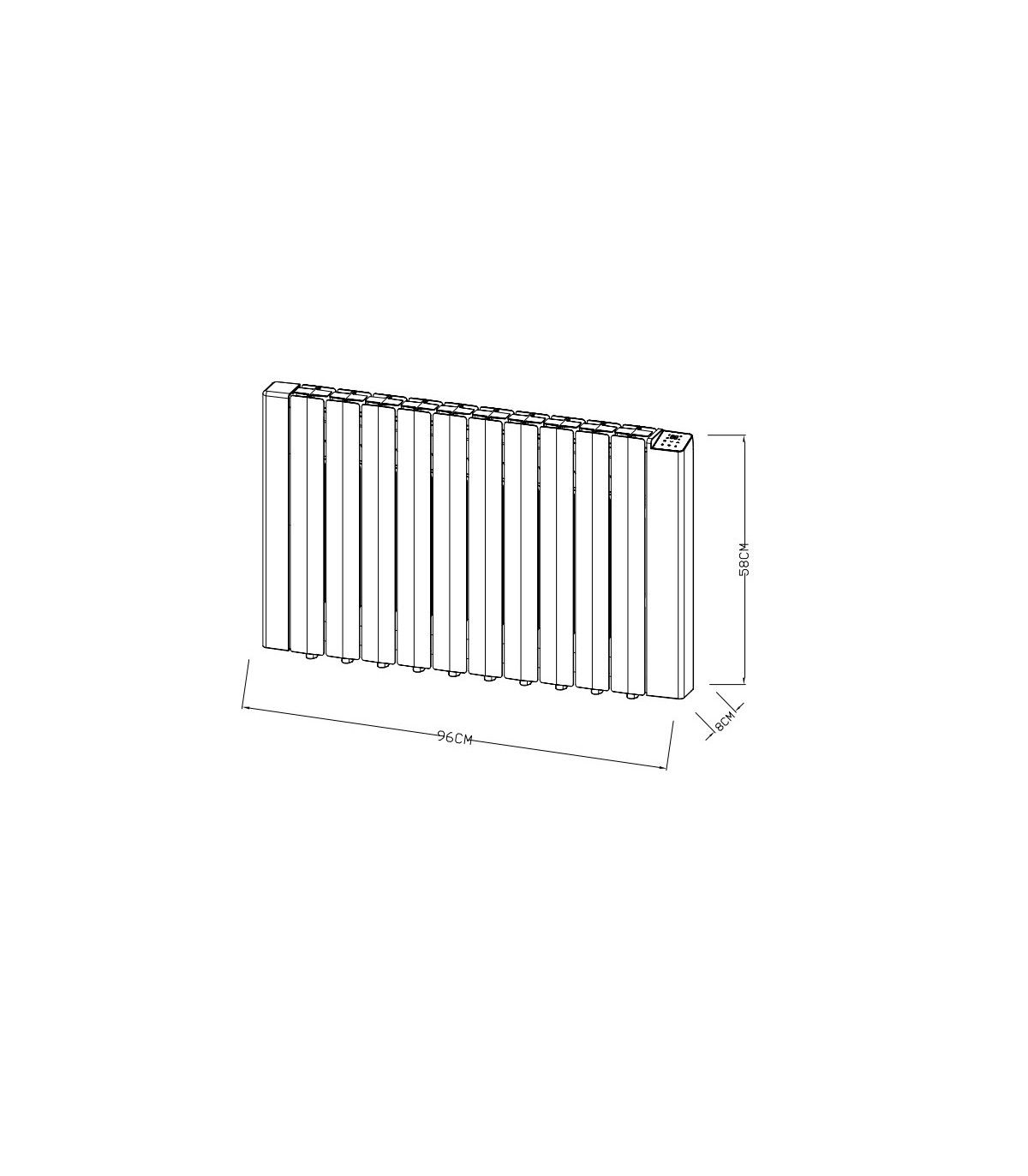 Emisor Térmico de Fluido CITY WIFI 2000W Blanco
