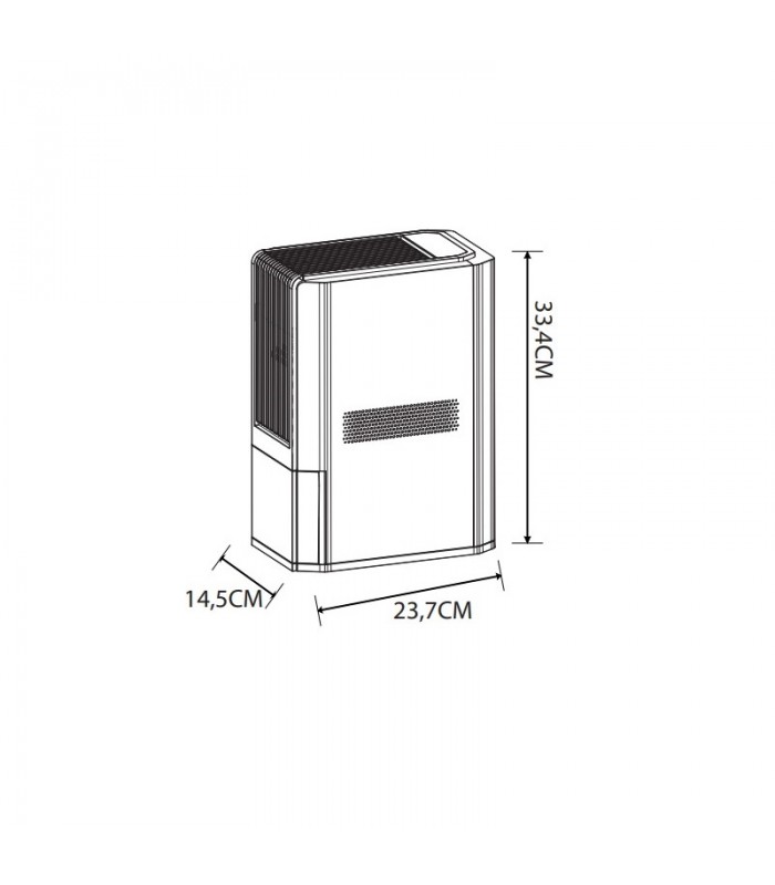 Deshumidificador AZUFRE 85W 2L Gris