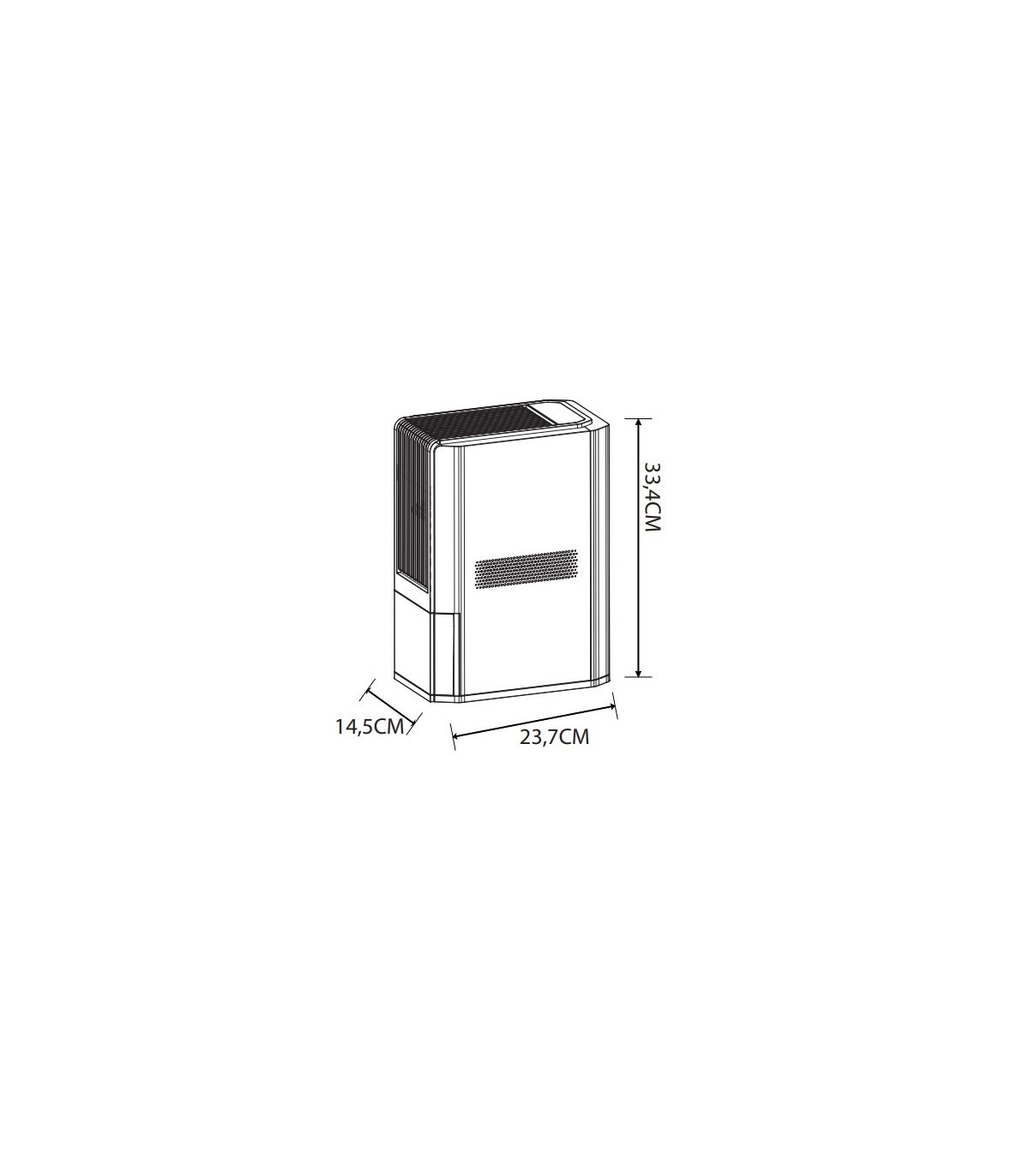 Deshumidificador AZUFRE 85W 2L Gris