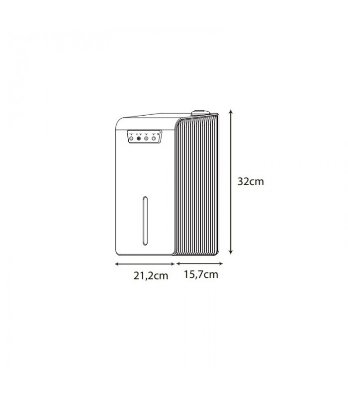 Deshumidificador KENDRA 70W 3.5L Gris