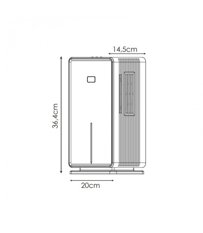 Deshumidificador ONDINE 60W 3L Blanco