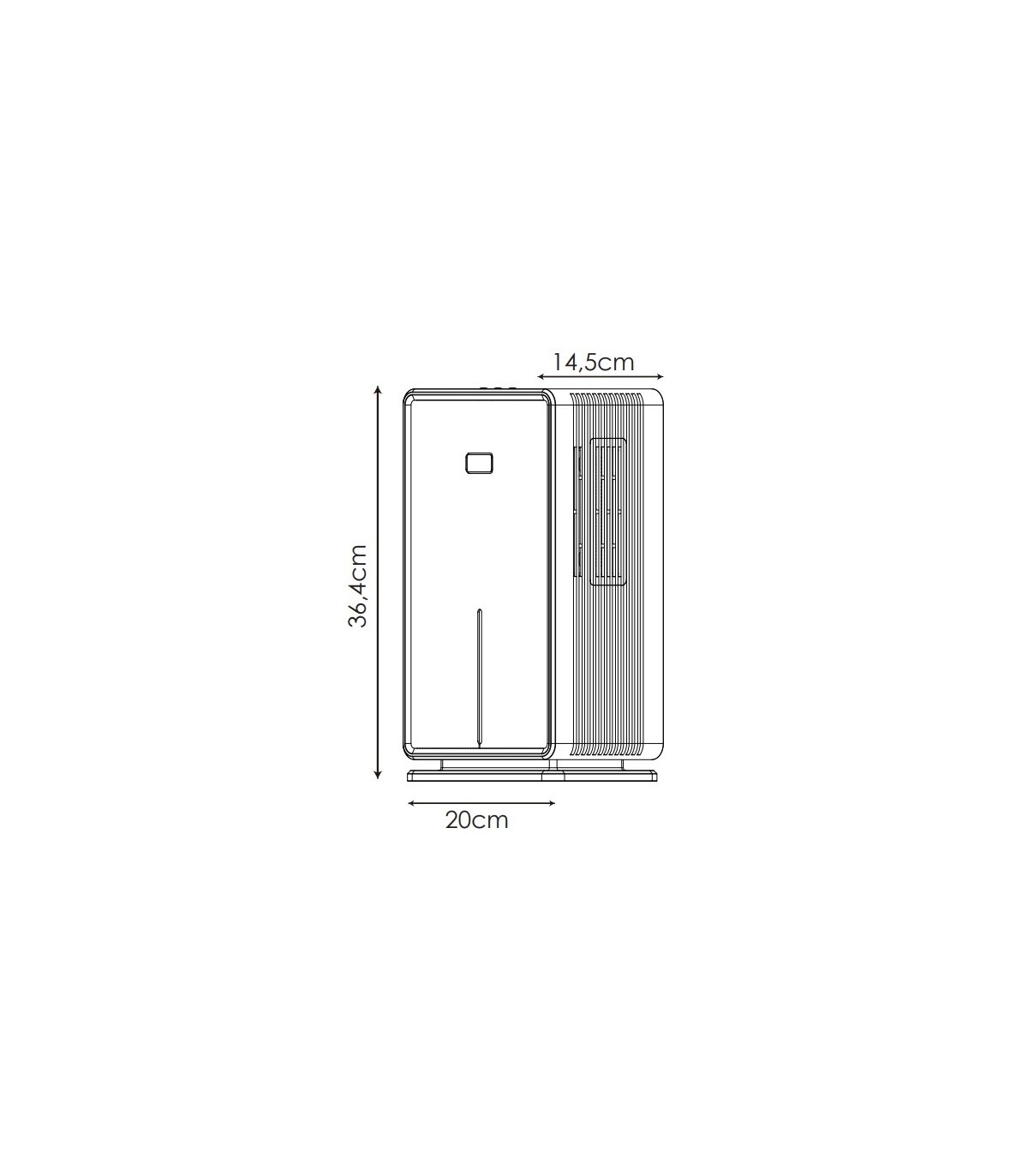 Deshumidificador ONDINE 60W 3L Negro