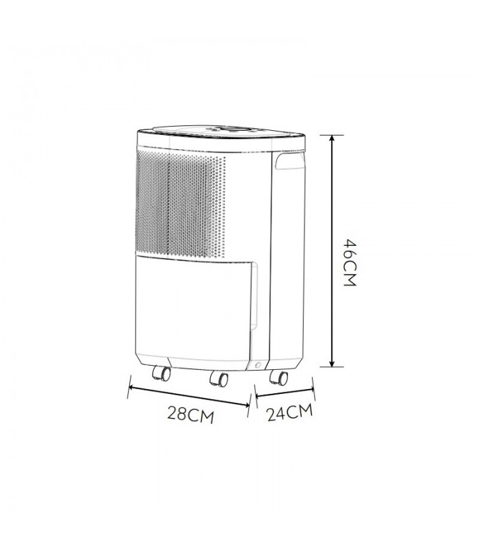 Deshumidificador Portátil HALIS 200W 2.2L Blanco