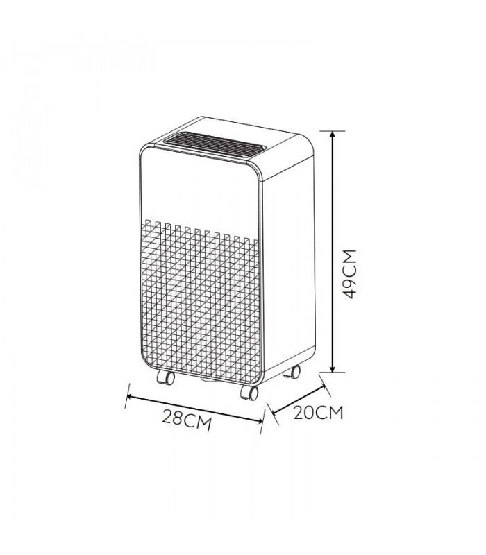 Deshumidificador Portátil DORIS 270W 2L Blanco