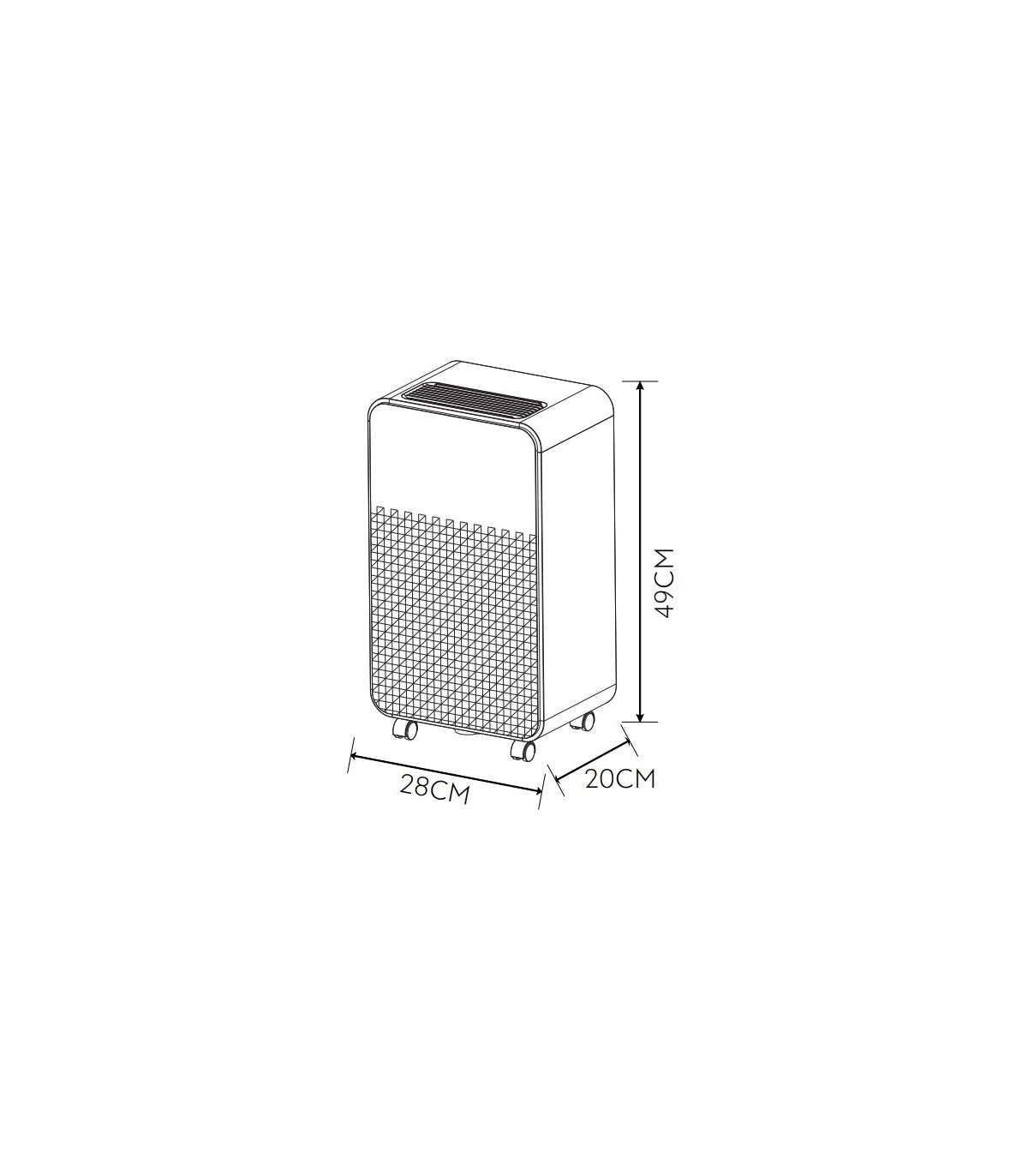 Deshumidificador Portátil DORIS 270W 2L Blanco