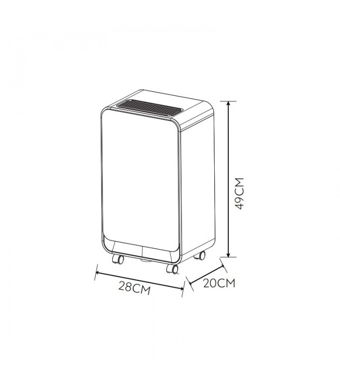 Deshumidificador Portátil DELMAR 270W 2L Blanco