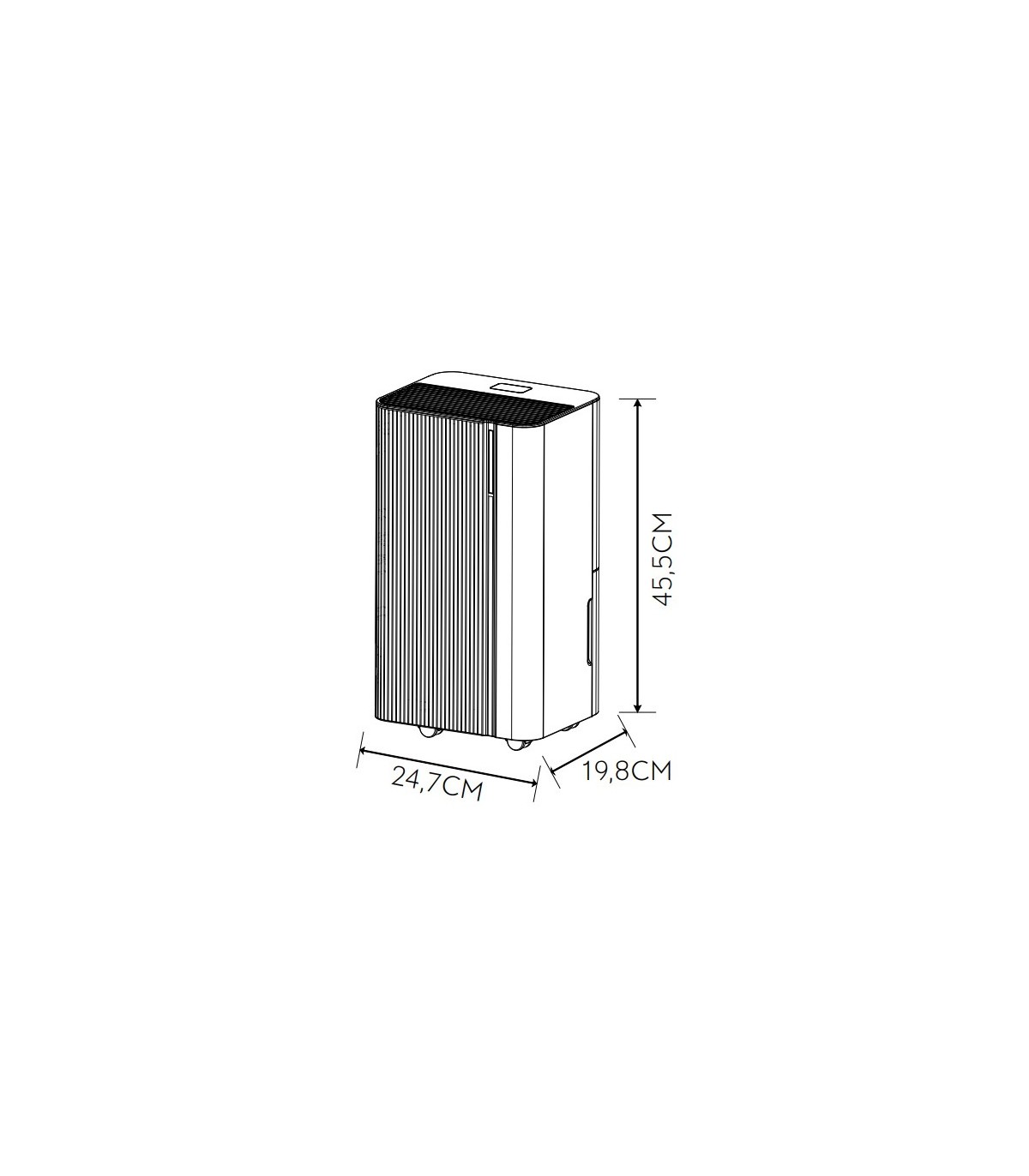 Deshumidificador Portátil CASCADE 210W 2L Blanco